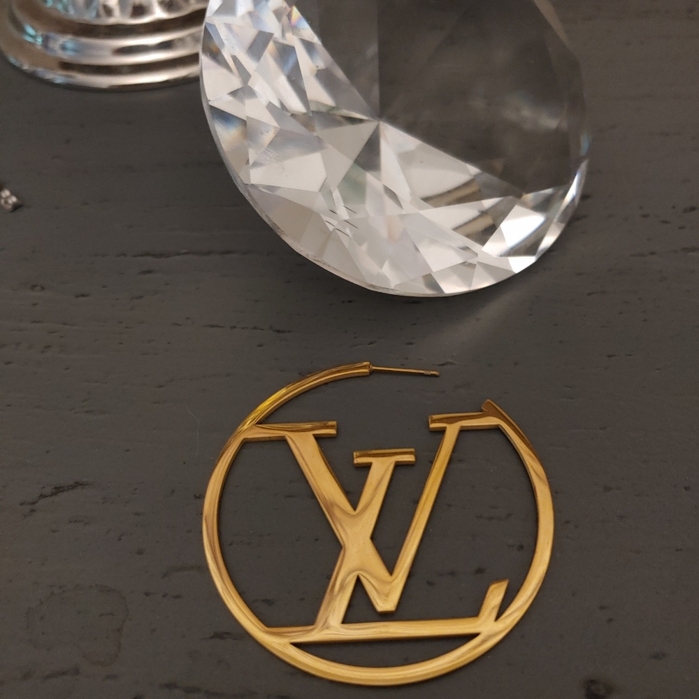 LV hoop earrings